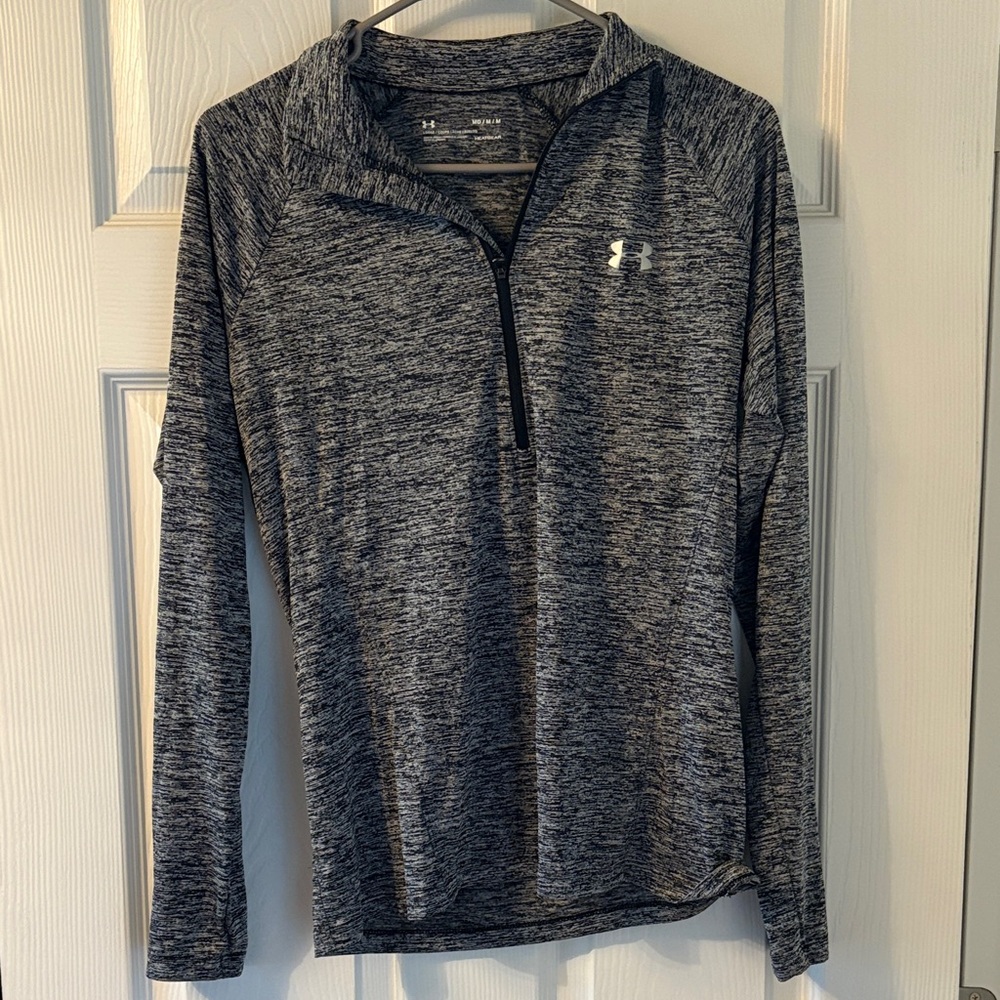 Under Armour Black and Gray Half-Zip Pullover